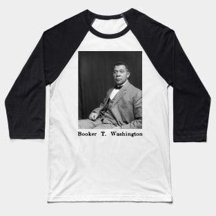 Booker T. Washington Portrait Baseball T-Shirt